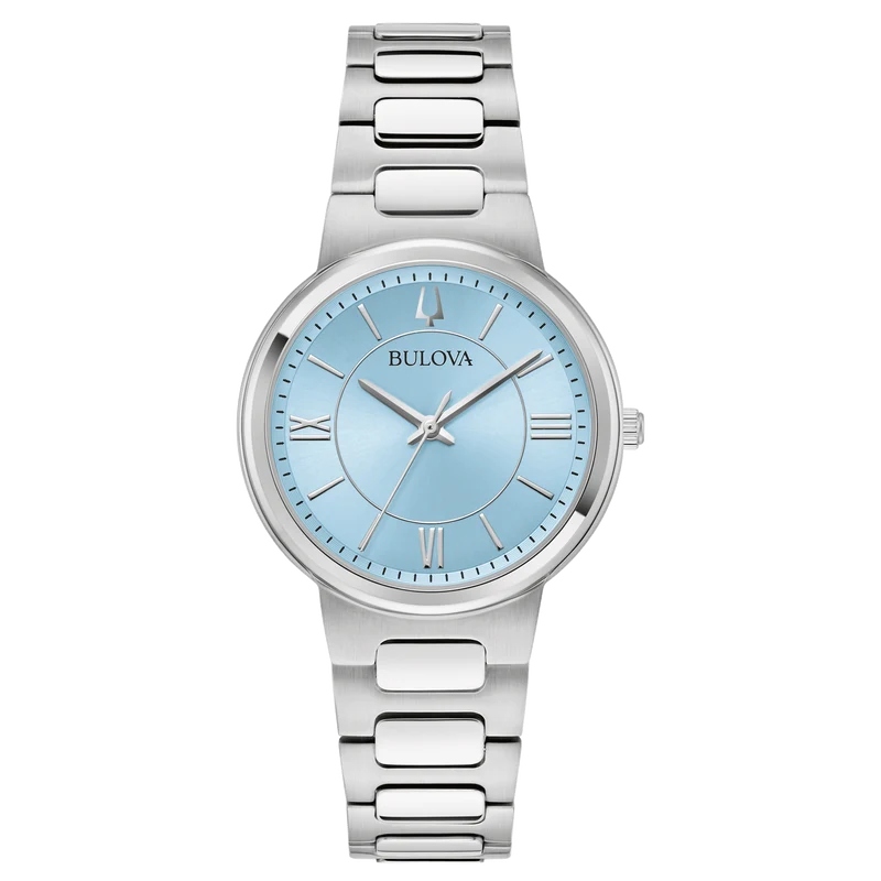 Bulova Classic 96L336 Damen Armbanduhr Blau • Römisch-Stick-Index • Quarzwerk 720 Tage Gangreserve
