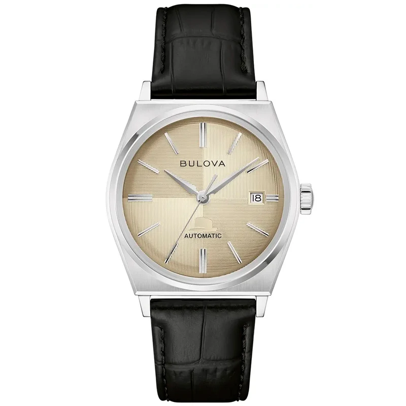 Bulova Frank Sinatra 96B483 Herrenuhr Beige • Automatikwerk • Saphirglas