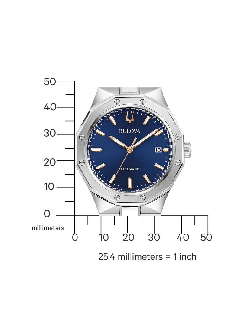 Bulova Classic Prestige 96B463 Herrenuhr Blau • Automatikwerk • Saphirglas