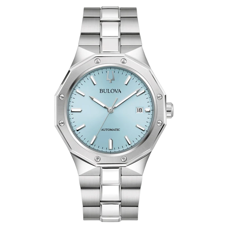 Bulova Classic 96B462 Herrenuhr Hellblau • Automatikwerk • Saphirglas