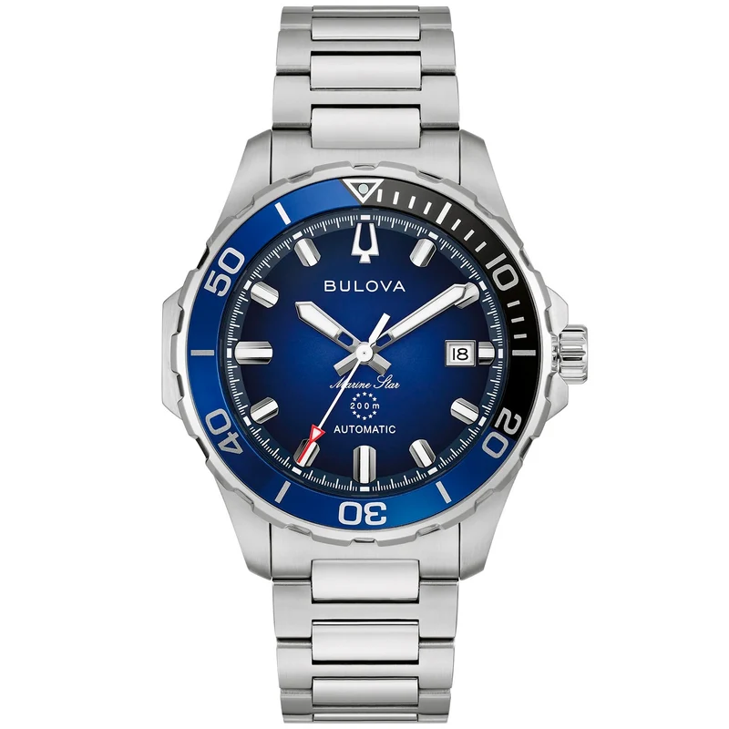 Bulova Marine Star 98B466 Herrenuhr Blau • Automatikwerk • Saphirglas