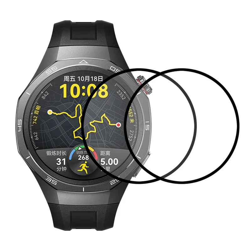 2stück Huawei Watch GT 5 Pro 42mm Silikon HD Displayschutz