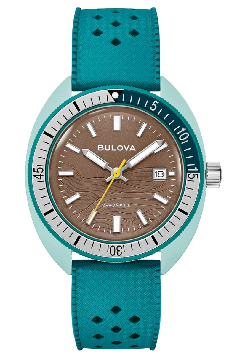 Bulova Snorkel 98B446 Herrenuhr Braun • Hybrid-Keramikgehäuse • 100m Wasserdicht