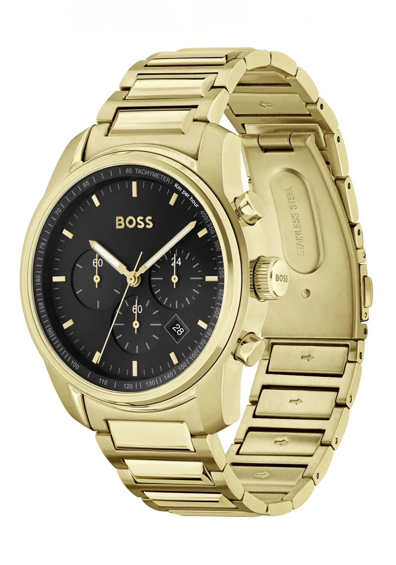 BOSS Trace 1514006 Herren Chronograph Schwarz • Quarzwerk • Mineralglas
