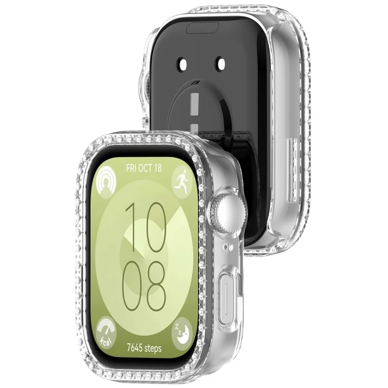 Huawei Watch Fit 3 Transparent Strass und Silikon Bumper
