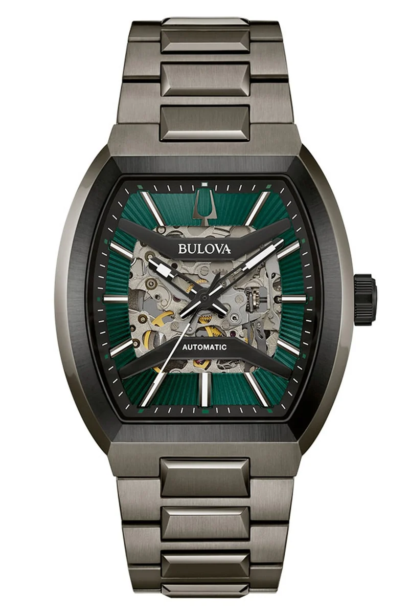 Bulova Maquina 98A321 Herrenuhr Grün • Automatikwerk • Saphirglas