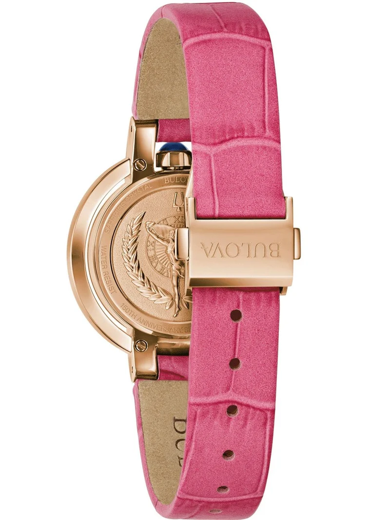 Bulova Rubaiyat 97R103 Damen Armbanduhr Roségold • Saphirglas • 42 rosa Saphire
