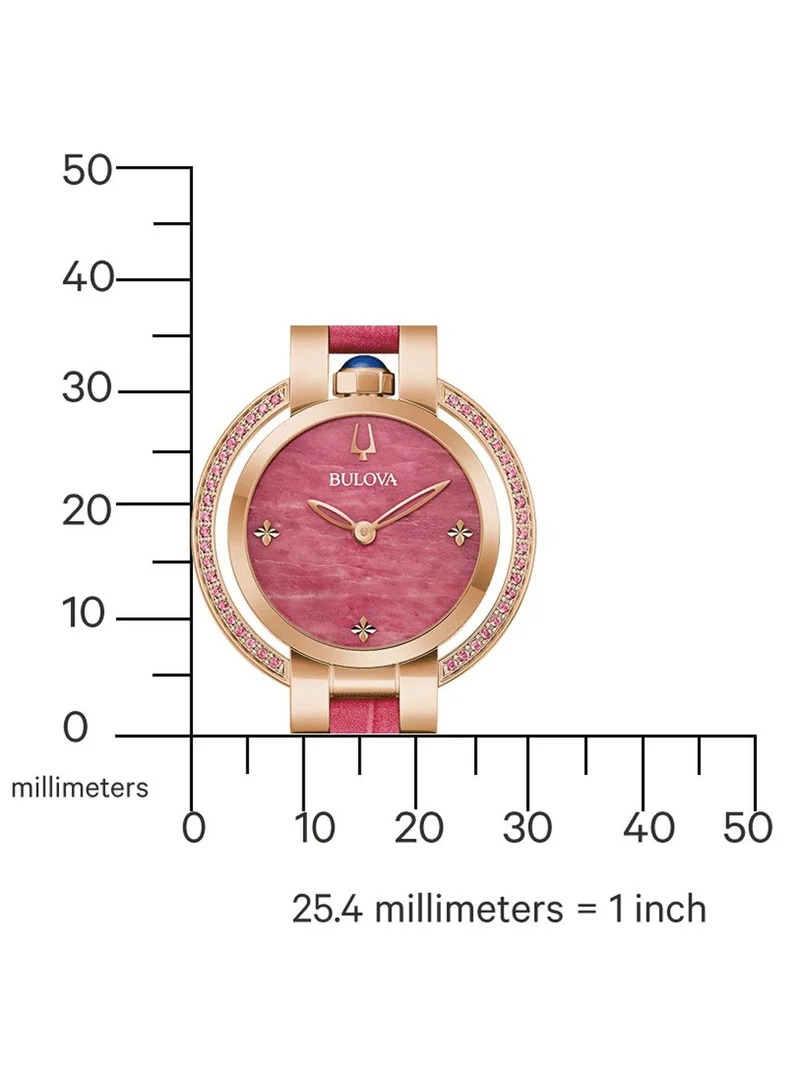 Bulova Rubaiyat 97R103 Damen Armbanduhr Roségold • Saphirglas • 42 rosa Saphire
