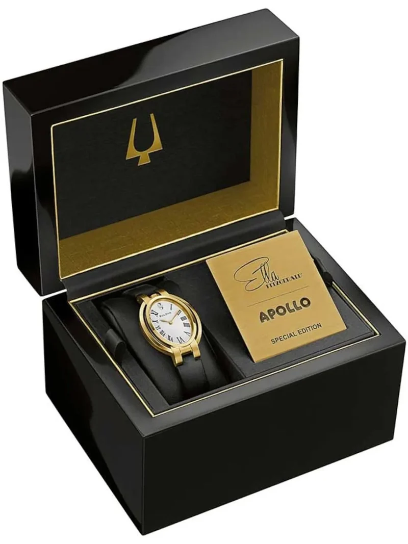 Bulova Rubaiyat Ella Fitzgerald 97P180 Damen Armbanduhr Weiß • Saphirglas • Einzeln gefasster Diamant