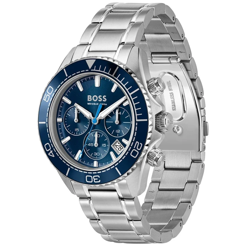 BOSS Sealiner 1514322 Herren Armbanduhr Blau • Chronograph • Edelstahlgehäuse