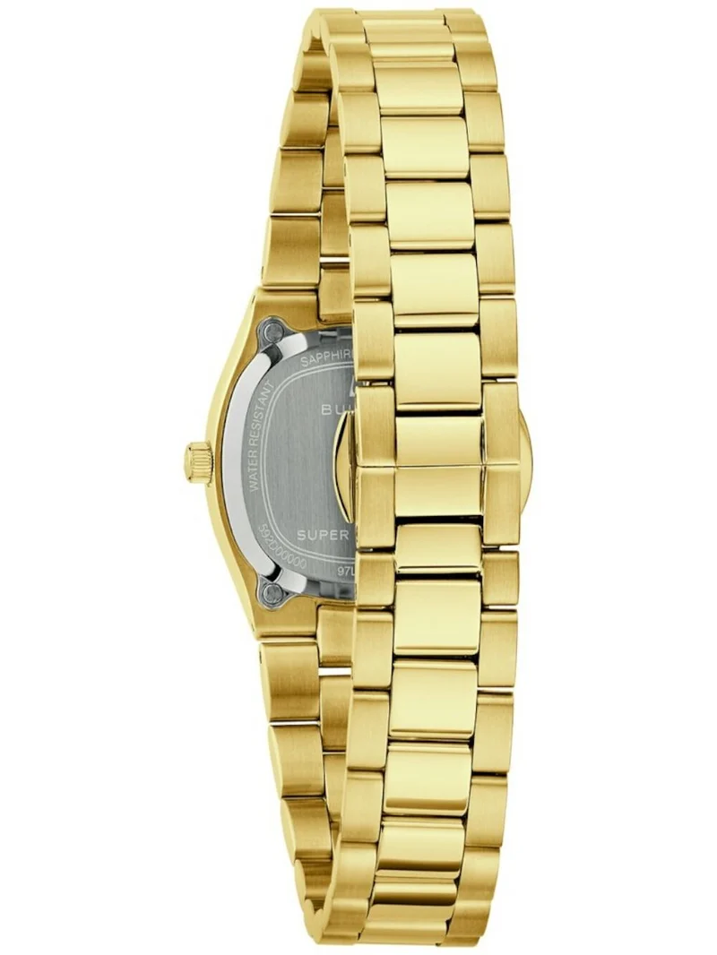 Bulova Super Seville 97L189 Damen Armbanduhr Silber-Gold • Saphirglas • Quarzwerk