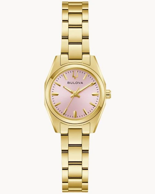 Bulova Surveyor 97L187 Damen Armbanduhr Rosa • Saphirglas • Vergoldetes Edelstahlgehäuse