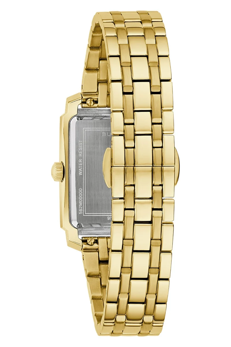 Bulova Sutton 97L186 Damen Armbanduhr Weiß/Gold • Mineralglas • Quarzwerk GL22