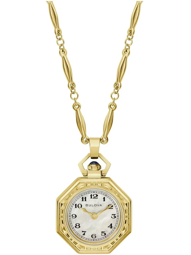 Bulova Rubaiyat 97L182 Damen Umhängeuhr Weiß • Saphirglas • Art-Déco-Design