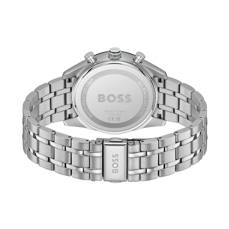 BOSS Tourmaster 1514287 Herren Armbanduhr • Grünes Zifferblatt • Edelstahlarmband