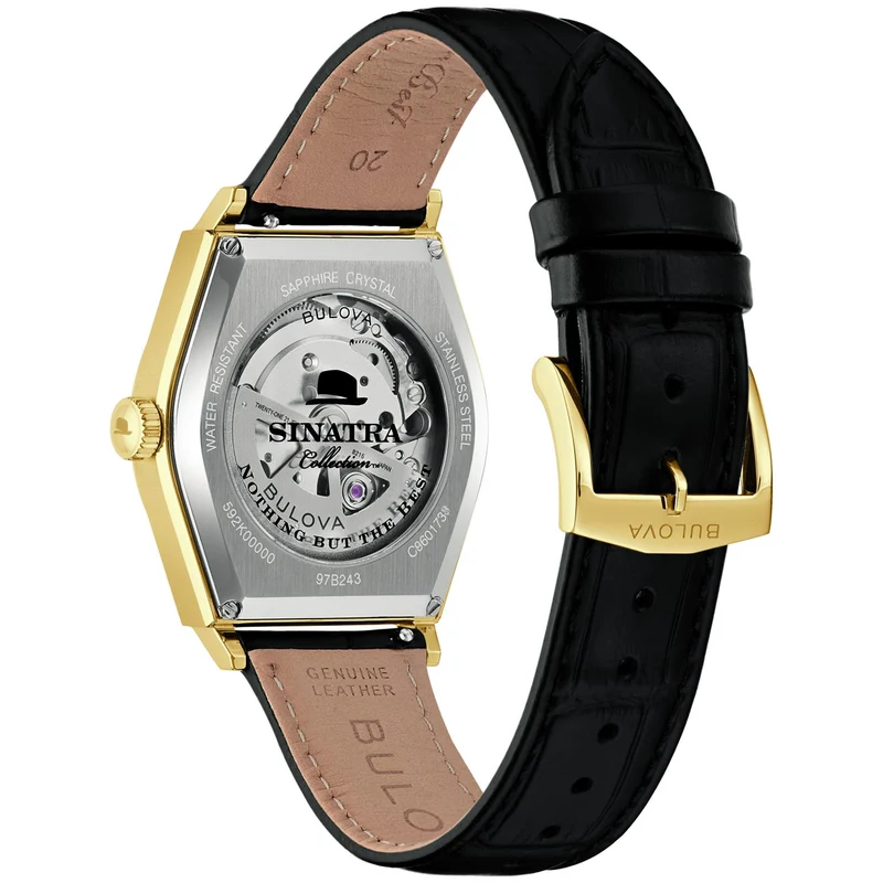 Bulova Frank Sinatra 97B243 Herrenuhr Silber • Automatikwerk • Saphirglas