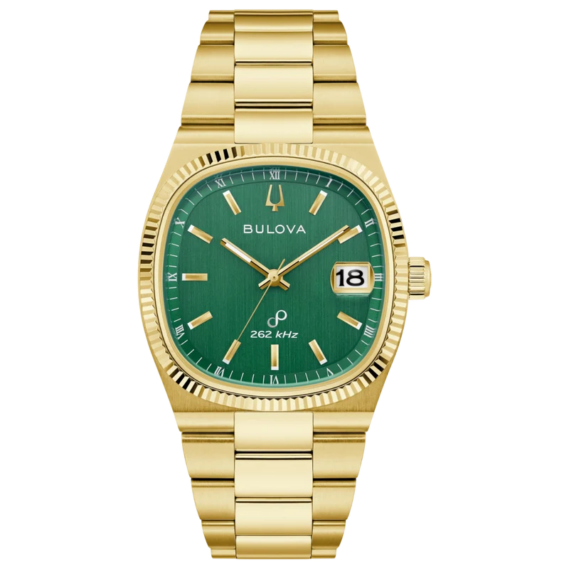 Bulova Super Seville 97B237 Herren Armbanduhr Grün • Saphirglas • HPQ Precisionist-Werk