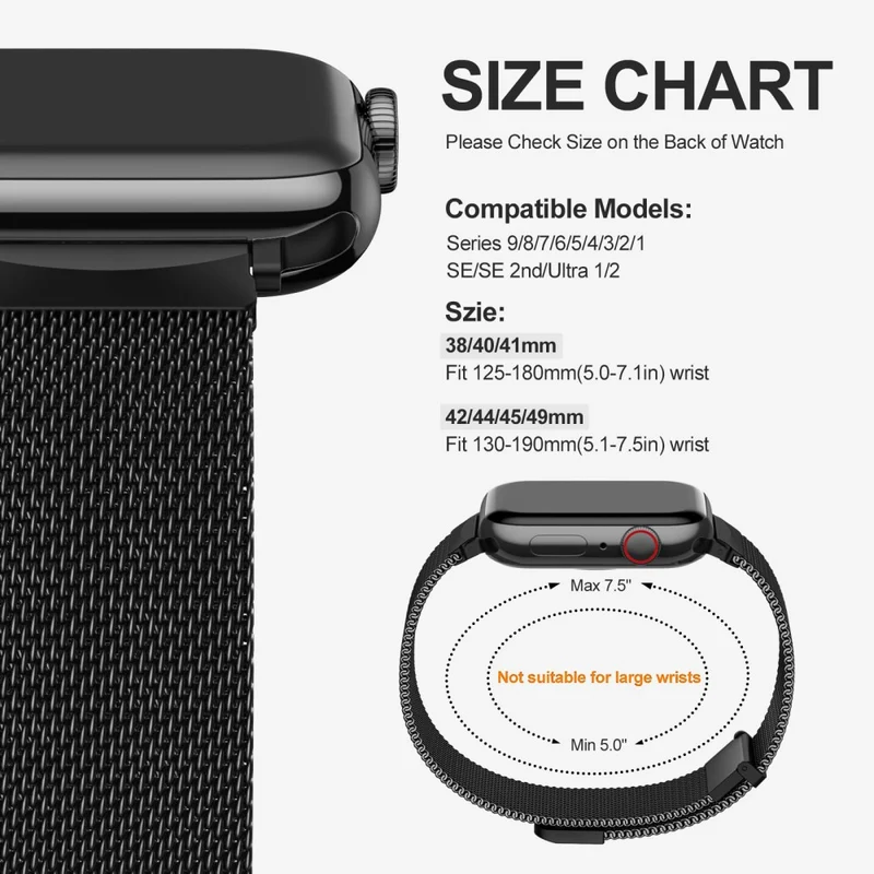 Mega Modisch Apple Smartwatch Metall Universell Armband