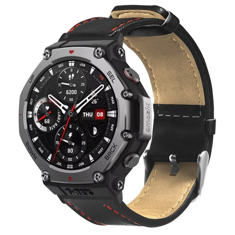 Sehr Gepflegt Amazfit T-Rex 3 Echtes Leder Armband