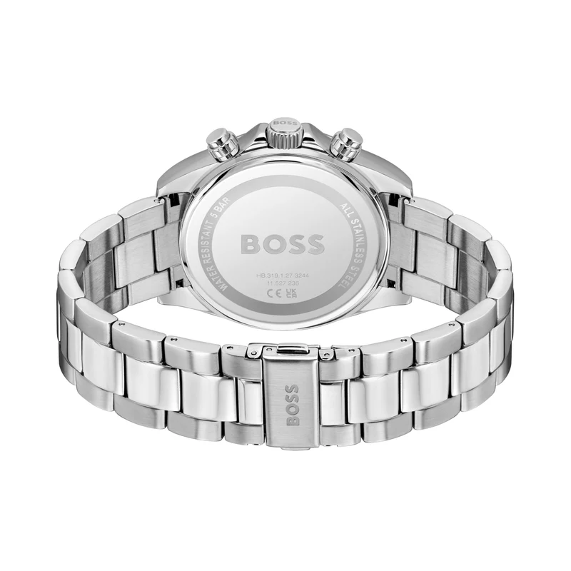 BOSS Hero Sport 1514268 Herrenuhr Grün • Chronograph mit Datum • Edelstahlarmband