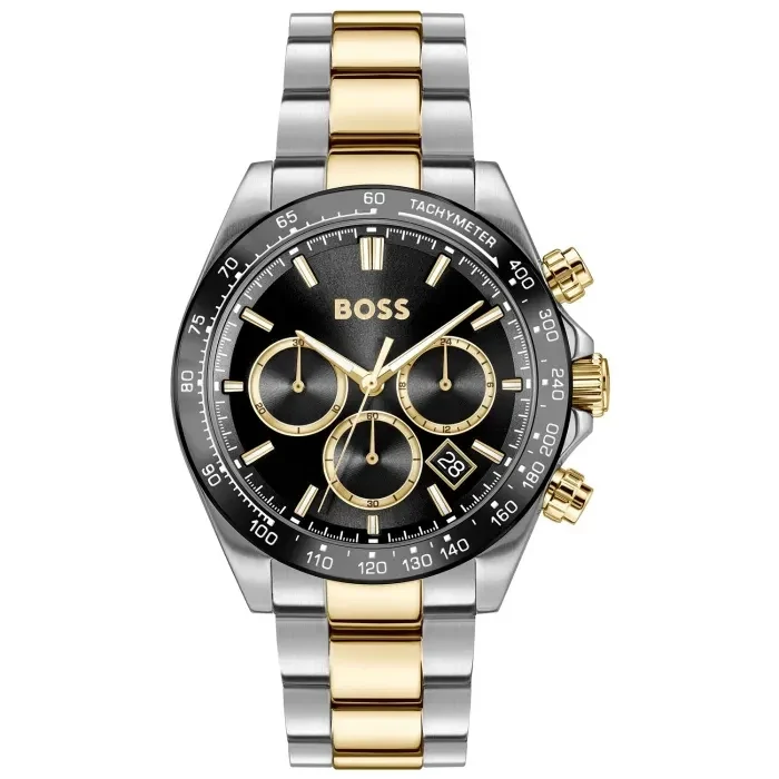 BOSS Hero Sport 1514269 Herren Armbanduhr Schwarz • Chronograph • Tachymeter-Lünette