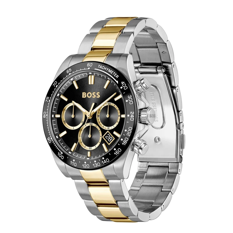 BOSS Hero Sport 1514269 Herren Armbanduhr Schwarz • Chronograph • Tachymeter-Lünette