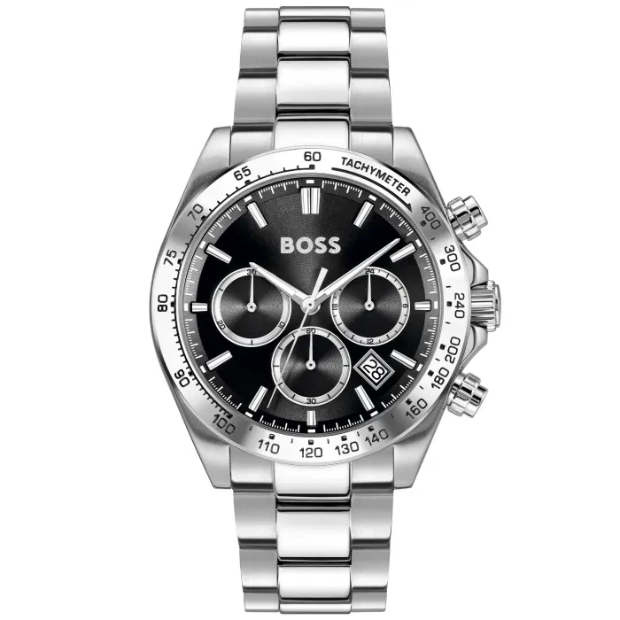 BOSS Hero Sport 1514267 Herren Armbanduhr Schwarz • Chronograph • 5 ATM Wasserdicht
