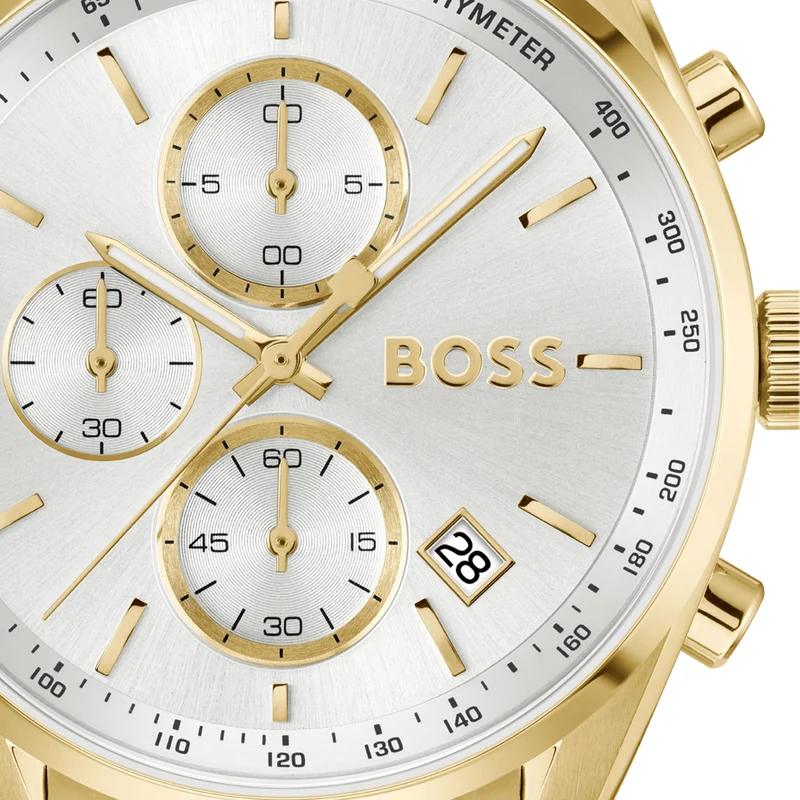 BOSS Grand Prix 1514261 Herren Armbanduhr Gold • Quarz-Chronograph • Datumsanzeige