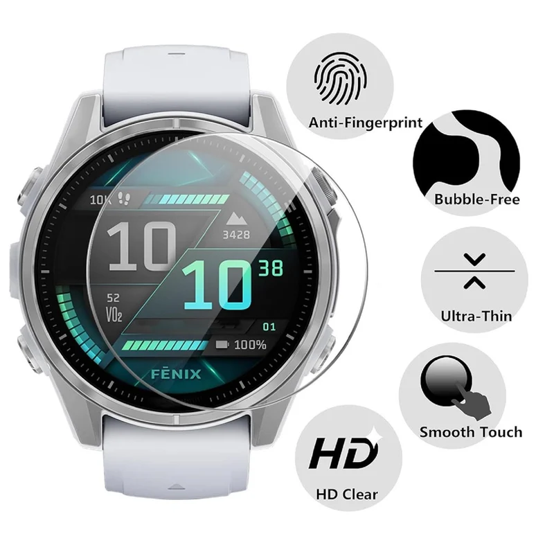 Garmin Fenix 8 43mm Silikon HD Displayschutz
