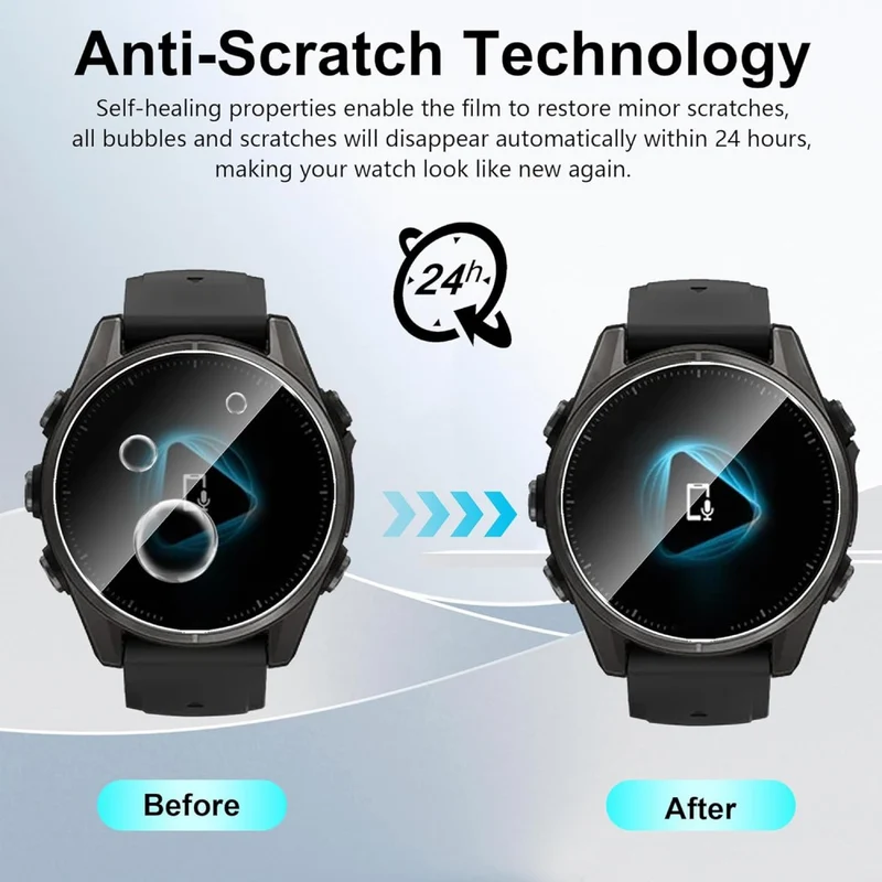 Garmin Fenix 8 43mm Silikon HD Displayschutz