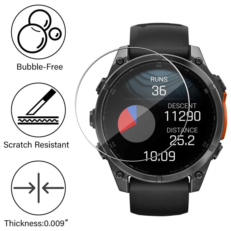 Garmin Fenix 8 51mm Silikon HD Displayschutz