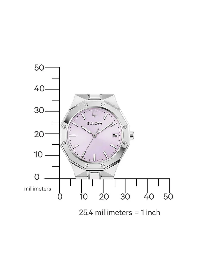 Bulova Classic 96M170 Damenuhr Silber • Saphirglas mit Antireflexbeschichtung • Leuchtzeiger