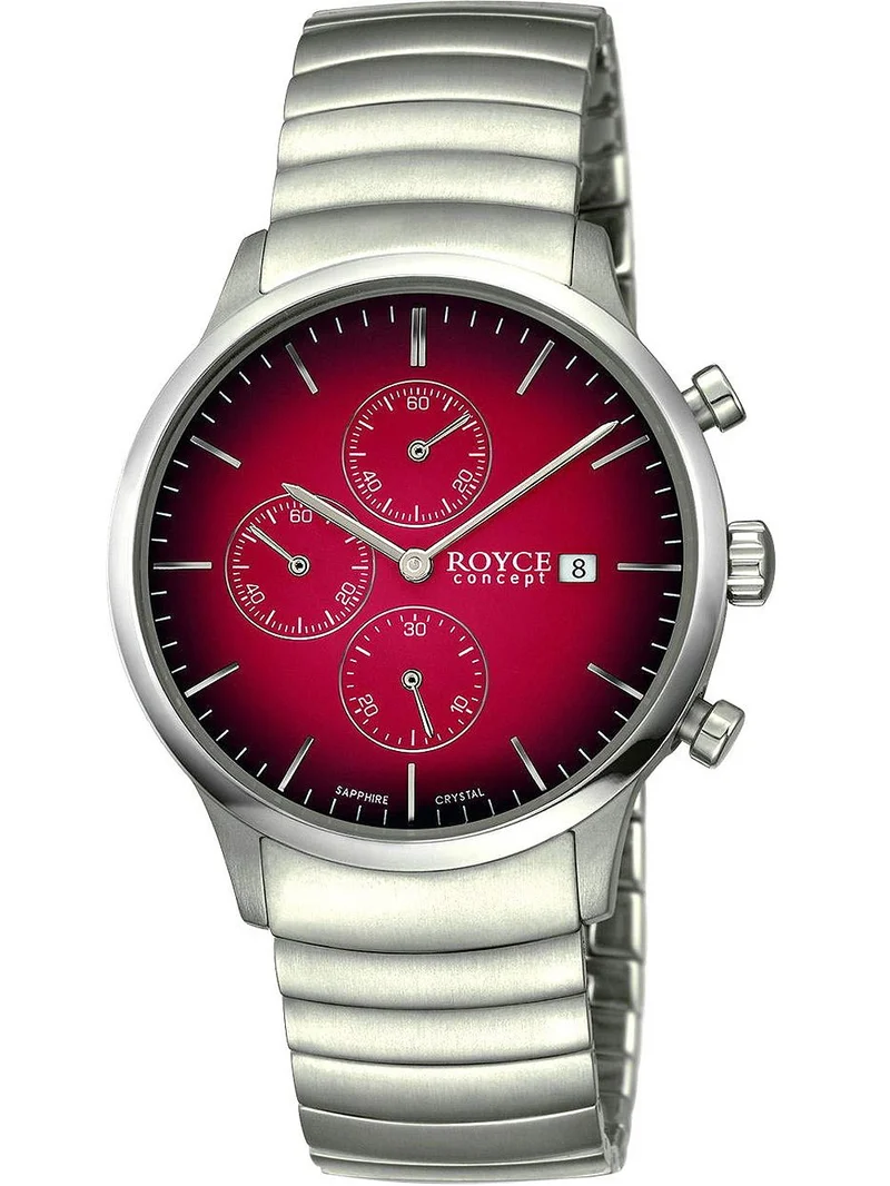 Boccia Royce 3743-02 Herren Armbanduhr Rot • Titan-Chronograph • Saphirglas