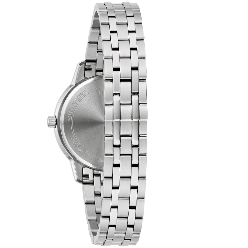 Bulova Sutton 96M166 Damenuhr Silber • Analoges Quarzwerk • Gebogenes Kristallglas