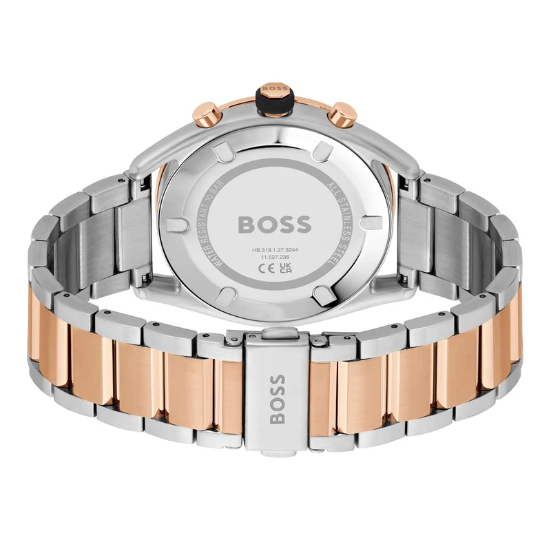 BOSS Center Court 1514026 Herren Armbanduhr Blau • Chronograph • Bicolor-Gliederarmband