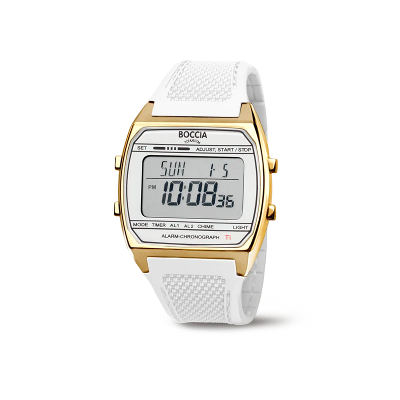 Boccia Titanium 3738-04 Herren Armbanduhr • Digitaler Chronograph • Alarm & Datum