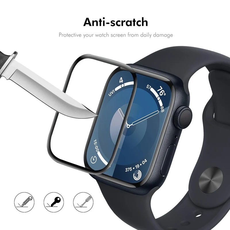 Apple Watch Series 10 42mm Silikon 3D Gekrümmt Displayschutz