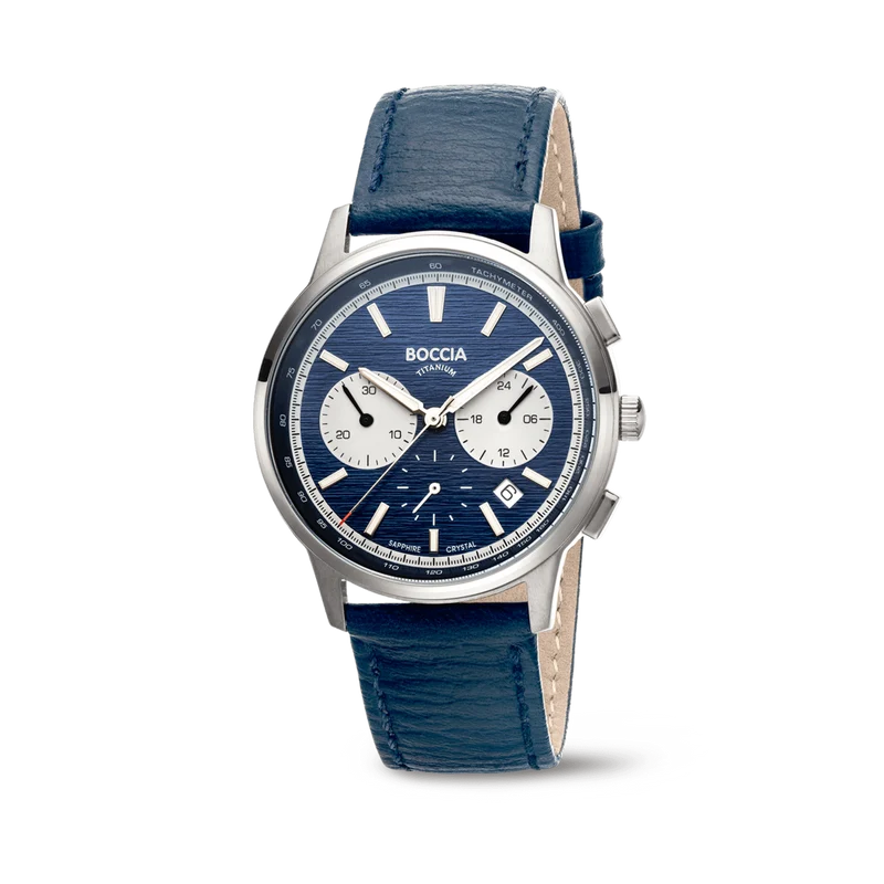 Boccia 3734-02 Herren Armbanduhr • Titan Chronograph • Saphirglas