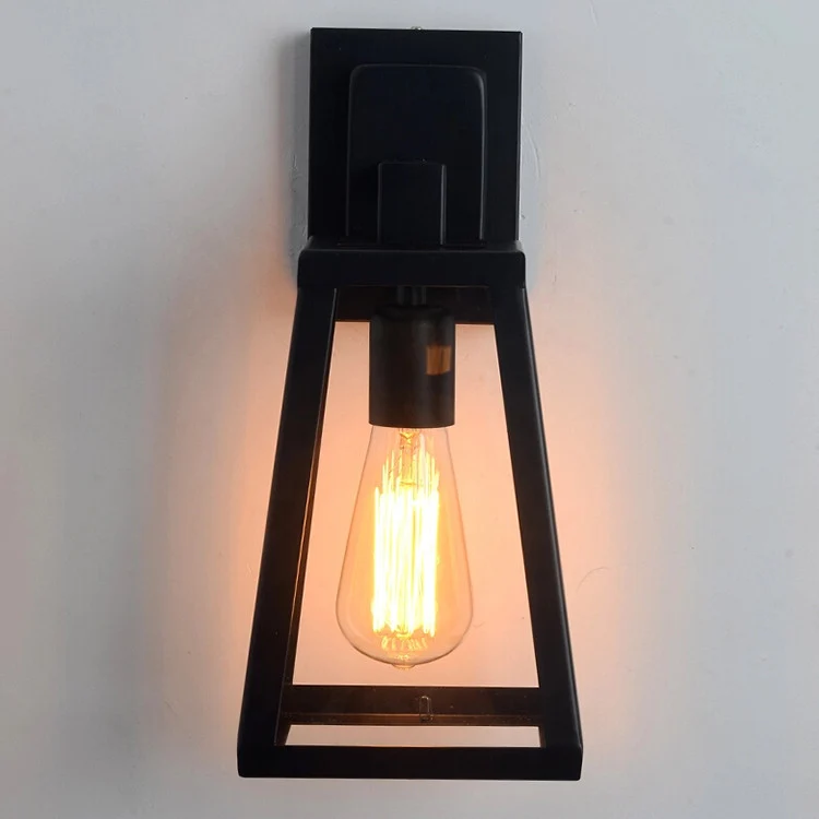 Industrielle Glas-Wandlampe