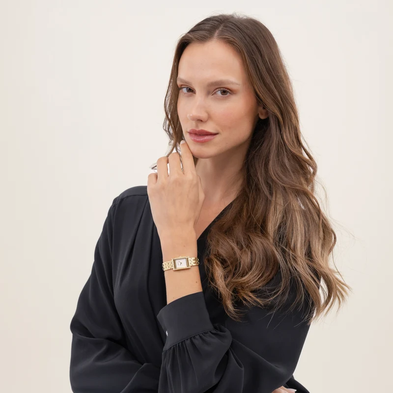 BOSS Lucy Precious 1502815 Damen Armbanduhr Gold • Saphirglas • Steinbesatz