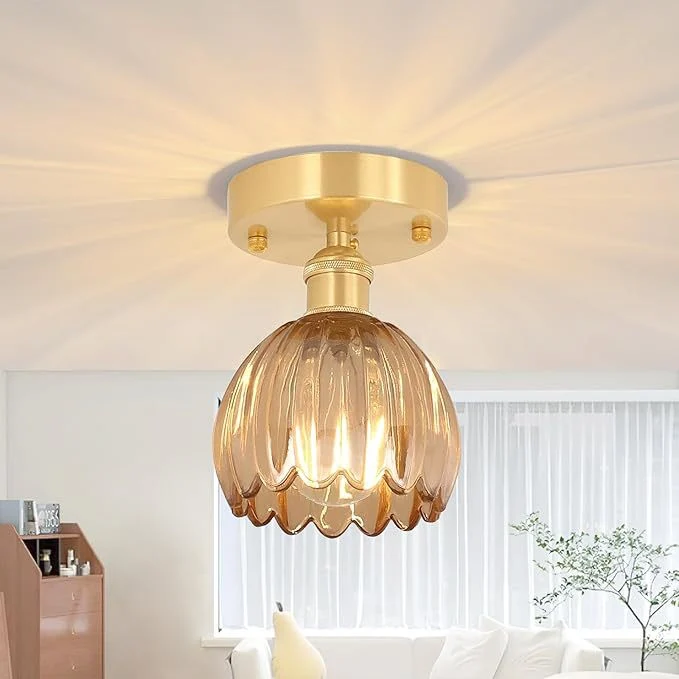 Elegante Glas Deckenleuchte