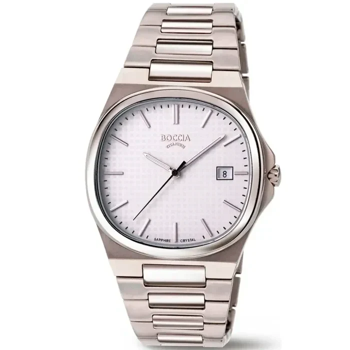 Boccia Pabor 3657-01 Herren Armbanduhr • Saphirglas • Titan-Gehäuse und -Armband