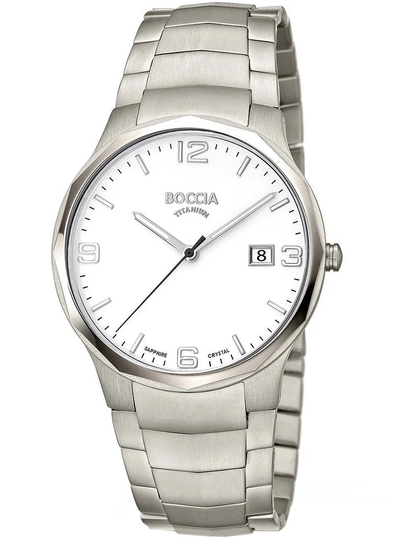 Boccia Titanium 3656-01 Herren Armbanduhr • Saphirglas • Titanarmband
