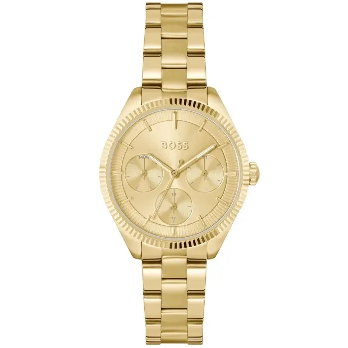 BOSS Sage Sport 1502803 Damen Armbanduhr Gold • Quarzwerk • Faltschließe
