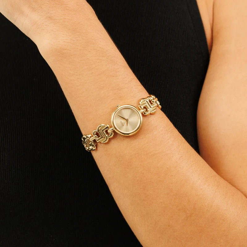 BOSS Double Dressy 1502794 Damen Armbanduhr Gold • Quarzwerk • Edelstahlarmband