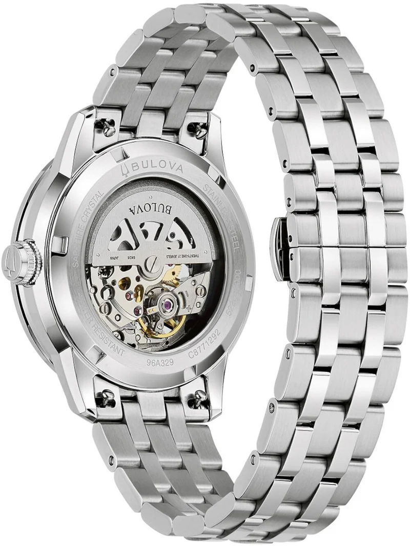 Bulova Sutton 96A329 Herren Armbanduhr • Skelettwerk Automatik • Saphirglas