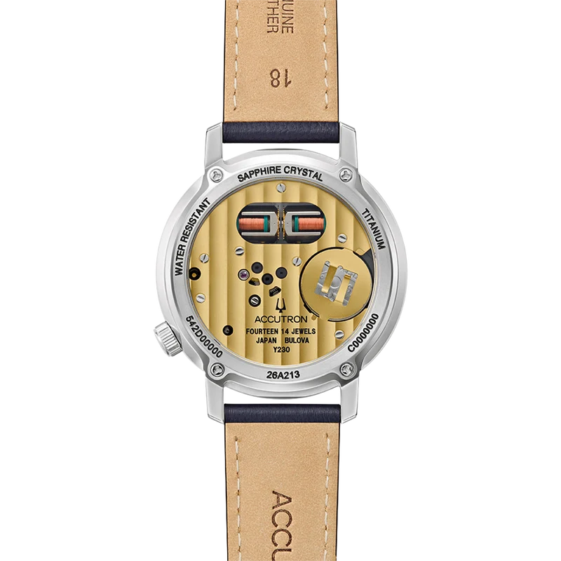 Bulova Accutron Spaceview 314 26A213 Herren Armbanduhr Grün • Stimmgabel-Kaliber • Super Titanium Gehäuse