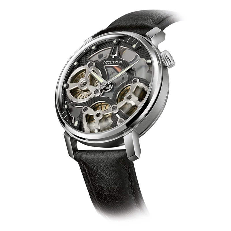 Bulova Accutron Spaceview Evolution 26A210A Herrenuhr Silber • Saphirglas • Elektroquarz NS30-Y8A