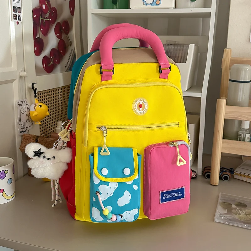 Farbblock Multi-Funktions-Rucksack Karnz