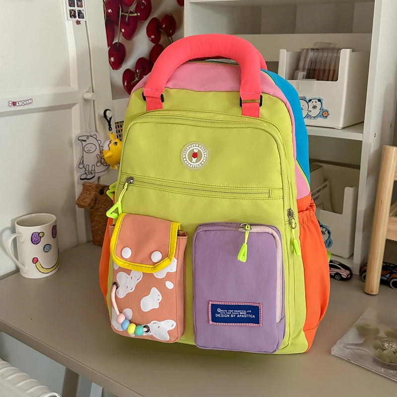 Farbblock Multi-Funktions-Rucksack Karnz